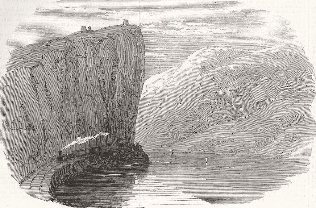 CZECH REPUBLIC. View on the Vltava 1853 old antique vintage print picture